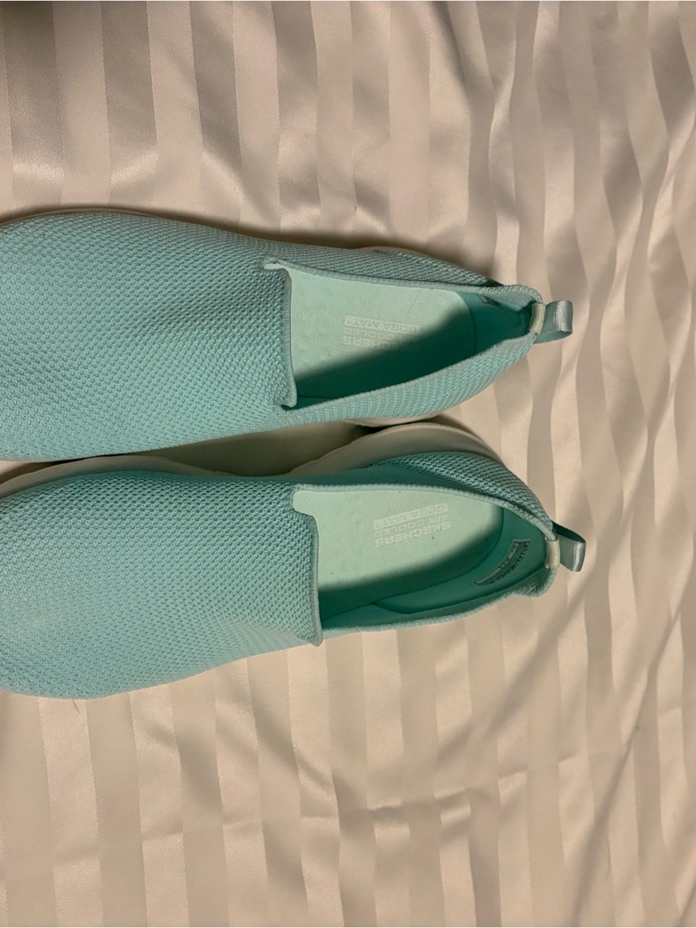 Skechers Women's Slip-On Sneakers in Aqua Mint